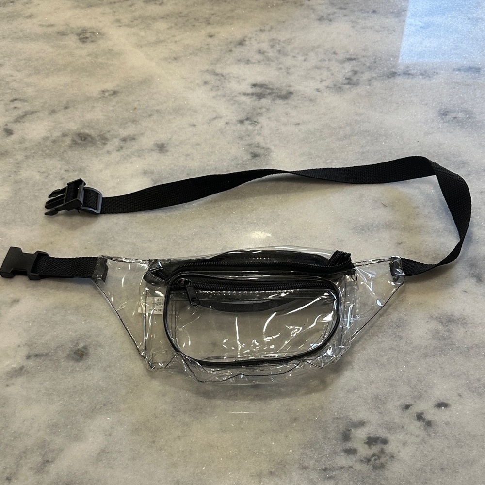 Transparent Belt Bag with Black Trim